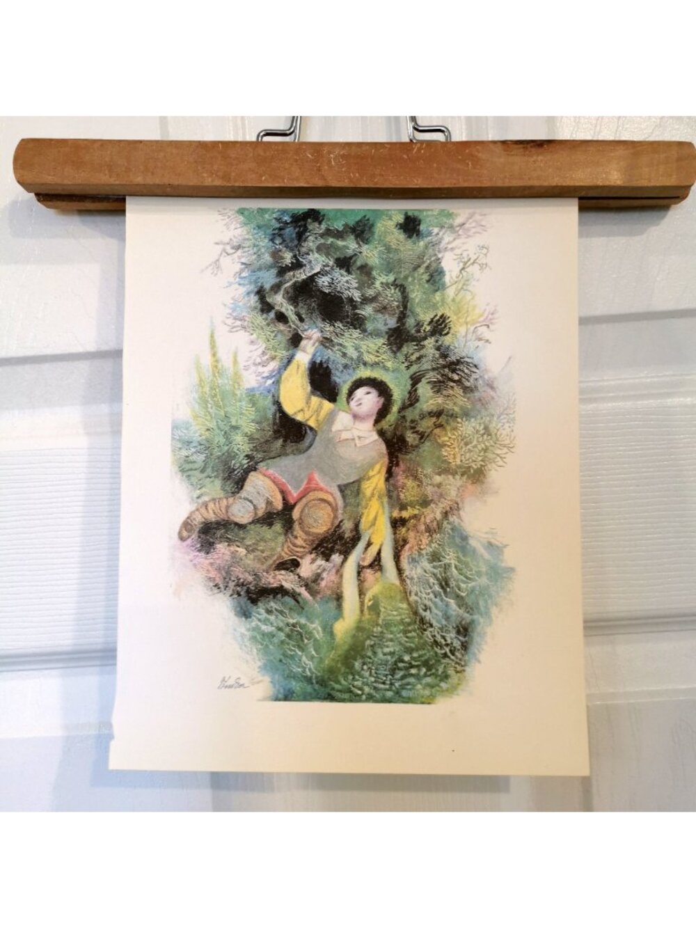 Nix of the Mill Pond Jiri Trnka 8.5"x10" Art Brothers Grimm Illustrations German - Picture 2 of 5